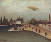 Henri Rousseau Landscape with a Dirigible oil painting reproduction